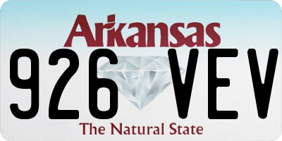 AR license plate 926VEV