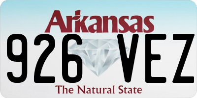 AR license plate 926VEZ