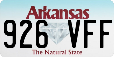 AR license plate 926VFF