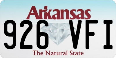 AR license plate 926VFI