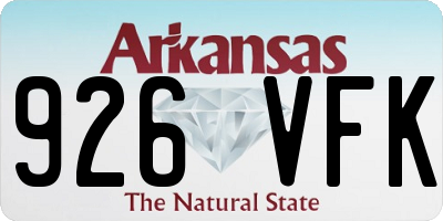 AR license plate 926VFK