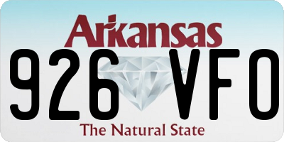 AR license plate 926VFO
