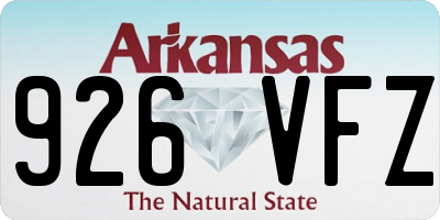 AR license plate 926VFZ
