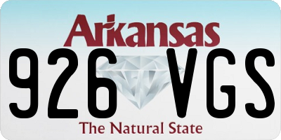 AR license plate 926VGS