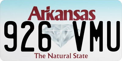 AR license plate 926VMU