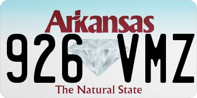 AR license plate 926VMZ
