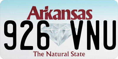 AR license plate 926VNU