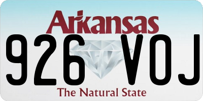 AR license plate 926VOJ