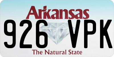 AR license plate 926VPK