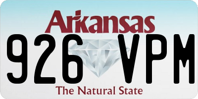 AR license plate 926VPM