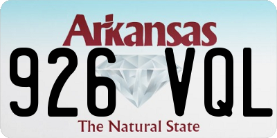 AR license plate 926VQL