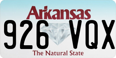 AR license plate 926VQX