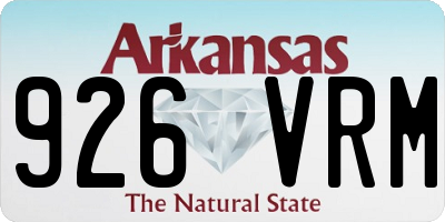 AR license plate 926VRM