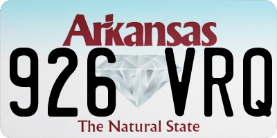 AR license plate 926VRQ