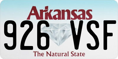AR license plate 926VSF