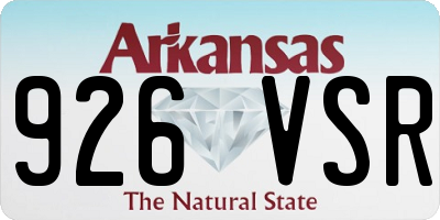 AR license plate 926VSR