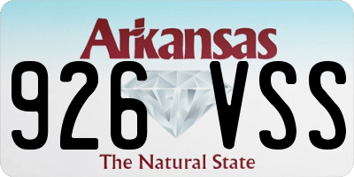 AR license plate 926VSS