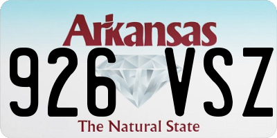 AR license plate 926VSZ