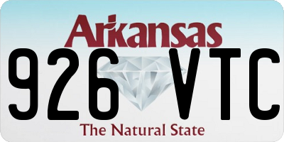 AR license plate 926VTC