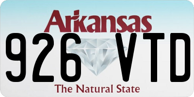 AR license plate 926VTD