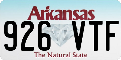 AR license plate 926VTF