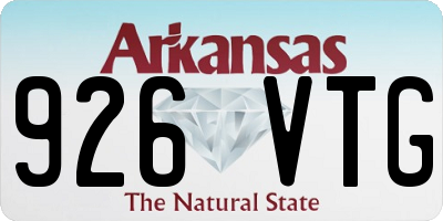 AR license plate 926VTG