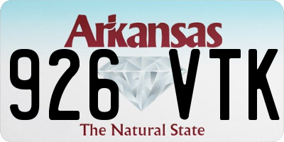 AR license plate 926VTK