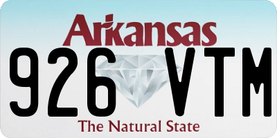 AR license plate 926VTM