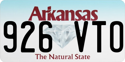 AR license plate 926VTO