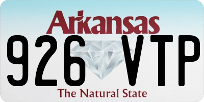 AR license plate 926VTP