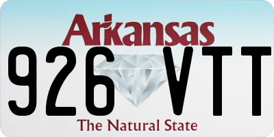 AR license plate 926VTT