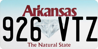 AR license plate 926VTZ