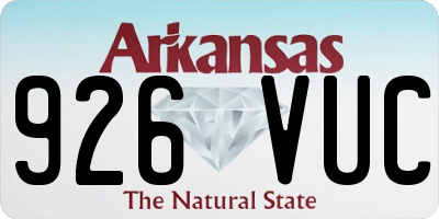 AR license plate 926VUC