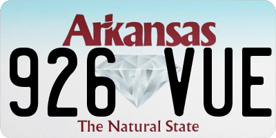 AR license plate 926VUE