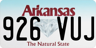 AR license plate 926VUJ