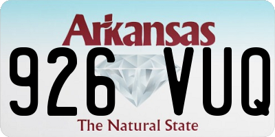 AR license plate 926VUQ