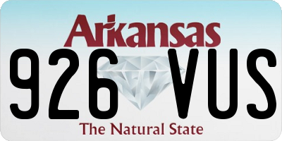 AR license plate 926VUS