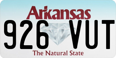 AR license plate 926VUT