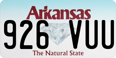 AR license plate 926VUU