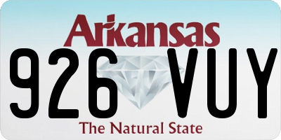 AR license plate 926VUY