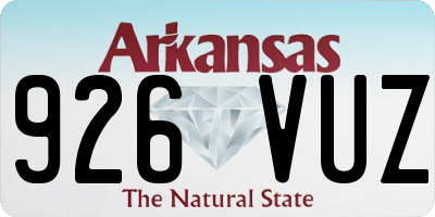 AR license plate 926VUZ