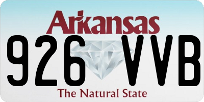 AR license plate 926VVB