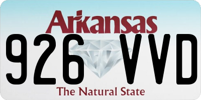 AR license plate 926VVD