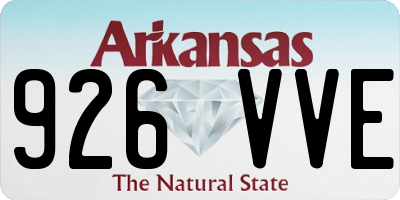 AR license plate 926VVE