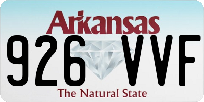 AR license plate 926VVF