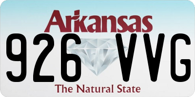 AR license plate 926VVG