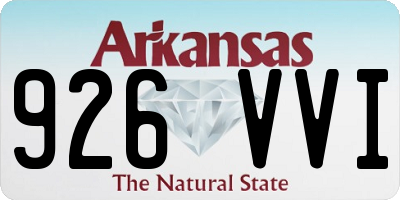 AR license plate 926VVI