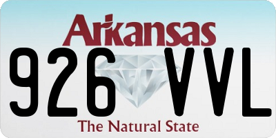 AR license plate 926VVL