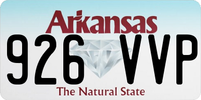 AR license plate 926VVP