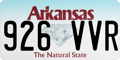 AR license plate 926VVR